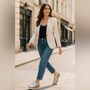 Fizz Reen platform silver shoes